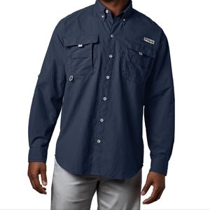 Columbia Bahama II fishing shirt small Navy New in packaging
